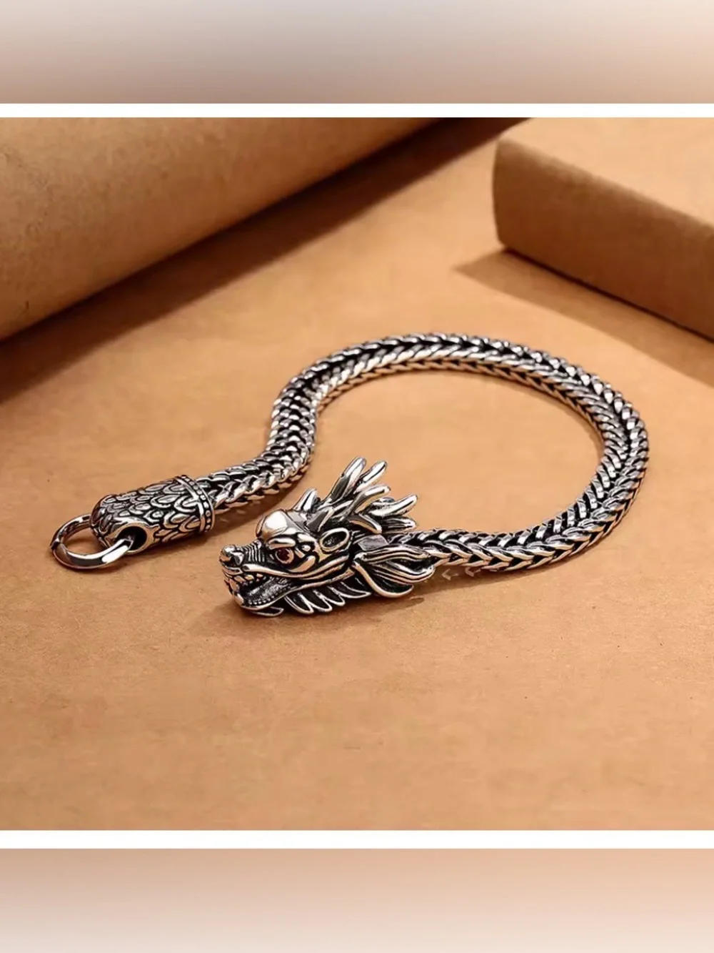 Men’s Solid 925 Sterling Silver Bracelet 6mm Flat Wheat Chain